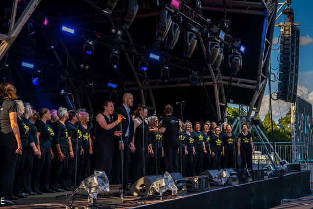 The Rock Choir warmed the crowds up before Castle Howard Proms and ABBA Symphonic.
