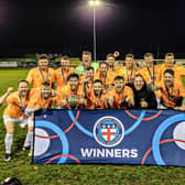 Edgehill saw off TIBS 3-1 to claim North Riding FA Saturday Challenge Cup final victory at Stokesley on Wednesday evening. Photo by http://www.teessidesports.co.uk
