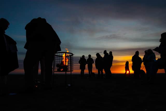 An previous sunrise service at Sandsend on Easter Sunday. 
Picture: Ceri Oakes.