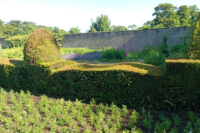Shelagh E Wallace frames part of Sewerby Hall's garden.