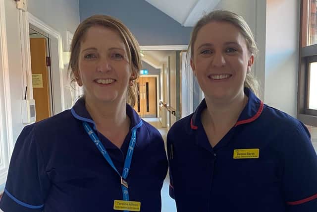From left: Caroline Allison and Debbie Bayes.