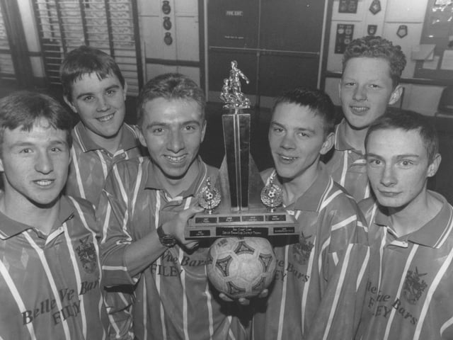 The Filey Sea Cadets winning 5-a-side football team pictured in January 1997, from left, Paul Allick, Jonathon Taylor, Matthew Crosier, Paul Wainwright, George Shardlow and Michael Connell. 
