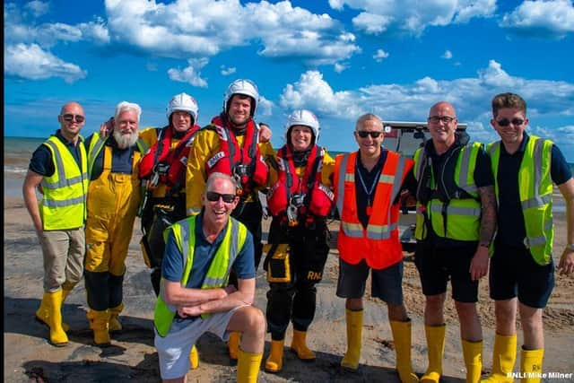 Bridlington boat and shore crew from the rescue.Photo: RNLI/Mike Milner