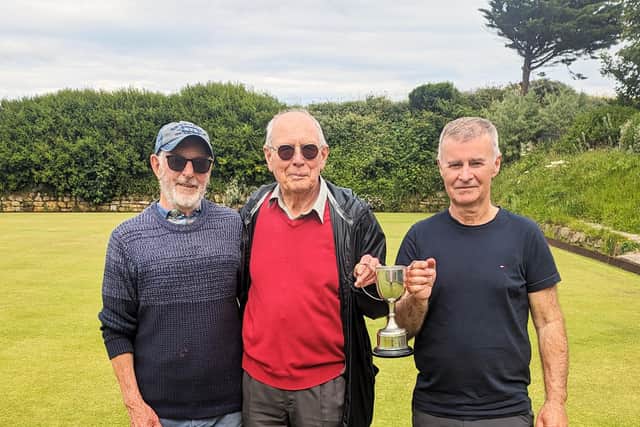 Ian Richardson, right, won the Eddie Burton Merit on Friday.