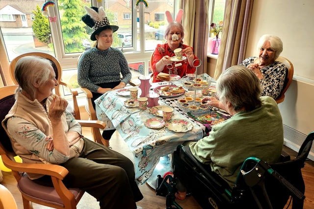 An Alice in Wonderland themed tea party brought smiles to the residents.