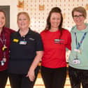 The team at Fairfax Wellbeing hub in Harrogate – Valentina Vergara, physiotherapist; Fiona Love, cardiac rehab physio assistant, Emma Spalding, cardiac rehab instructor and Clare Mills, head cardiac rehab nurse. (Picture contributed)