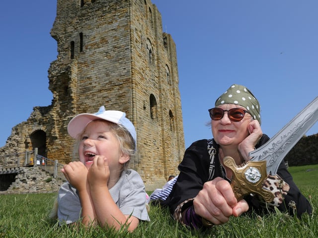 Taking a Pirate break with Gill Roach.