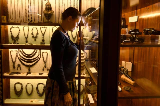 Rebecca Tucker from W Hamond pictured in the Museum in 2020. W Hamond is the only Whitby store to be kept open by C W Sellors' administrators.