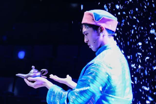 Matthew Koon plays the title role in Aladdin at the Stephen Joseph Theatre, Scarborough (Credit: Tony Bartholomow