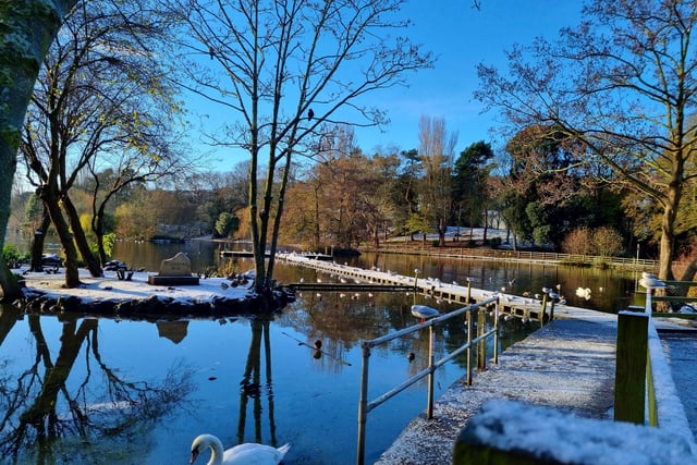 Wintry scenes at The Mere, Scarborough.
picture: Carly Swift.