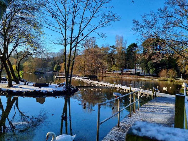 Wintry scenes at The Mere, Scarborough.
picture: Carly Swift.