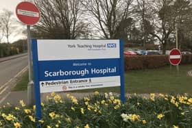 Sign at Scarborough Hospital.