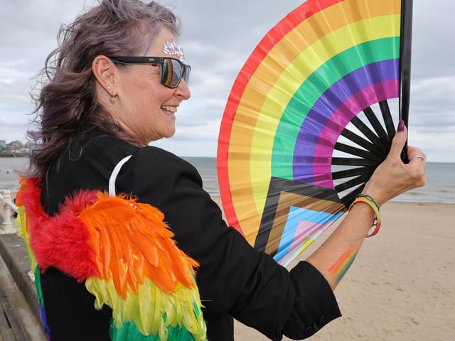 Beautiful colours were seen all along the seafront.