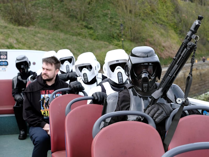 Troopers atop the Cruiser.