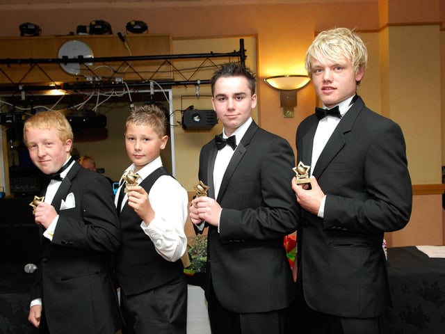 Four winners at the Headlands School Sports Presentation Dinner.