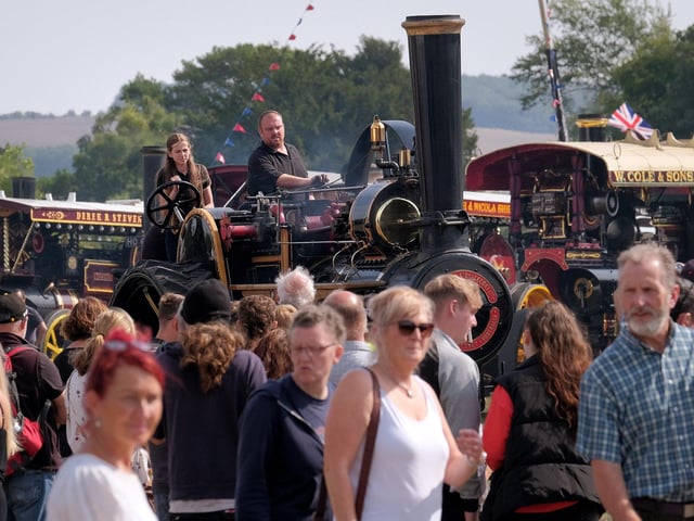 Scampston Traction Engine Rally Show. Enjoying the Fair ride...pic Richard Ponter