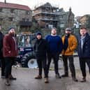 Members of the Saltburn Smugglers at Staithes and Runswick RNLI lifeboat station.