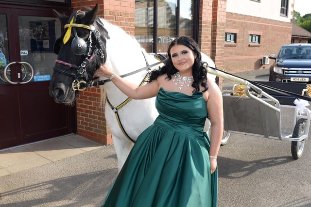 A beautiful horse allowed one student to make a memorable entrance!