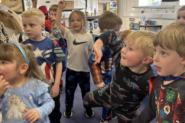 Wykeham School Acorns class enjoy a story session.
