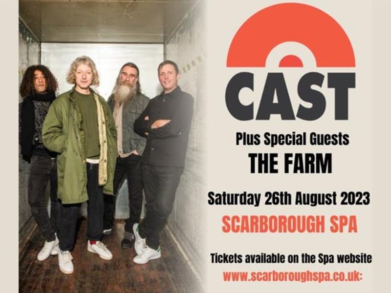 Cast are performing at Scarborough Spa on August 26, featuring special guest support from The Farm. Labelled ‘The Who of the 90’s’, Noel Gallagher once described watching Cast play live as “a religious experience.”