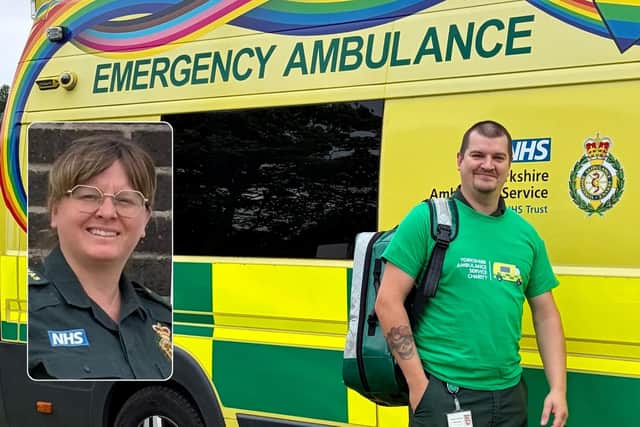 Nick Towers and Rachel Henderson (inset) will walk from Scarborough to Bridlington.