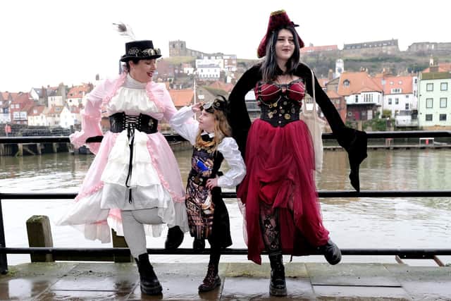 Steampunks in Whitby having a great day. picture: Richard Ponter