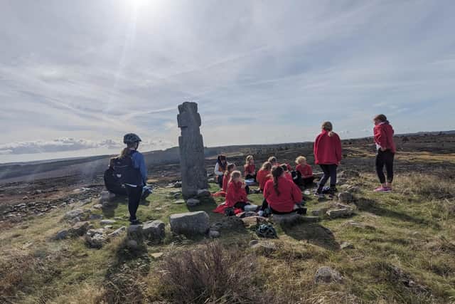 Biking at Lilla Cross. photo: Fylingdales Primary School.