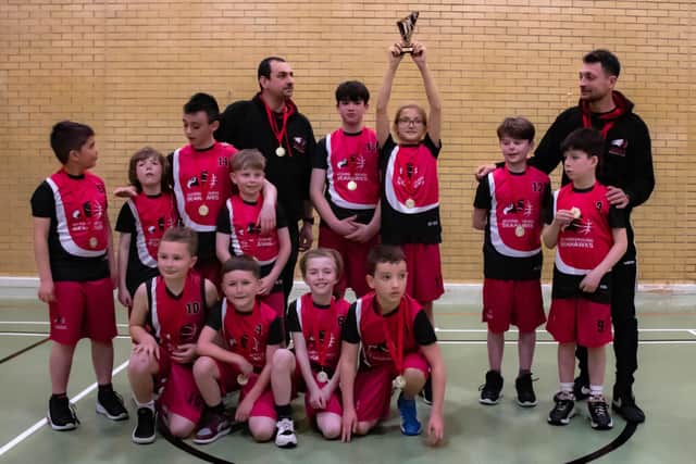 The Seahawks U12s celebrate their win