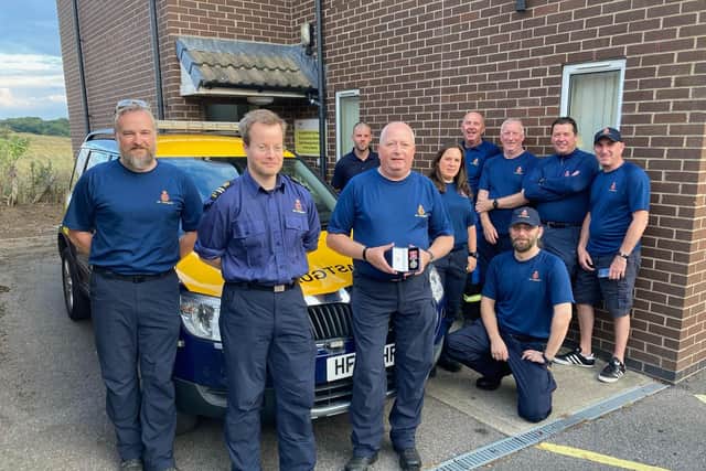 Dave Brighton with the Coastguard Rescue team