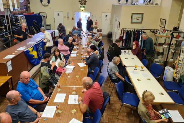 Whitby Mission to Seafarers Centre full of people enjoying the Lions' beer festival.