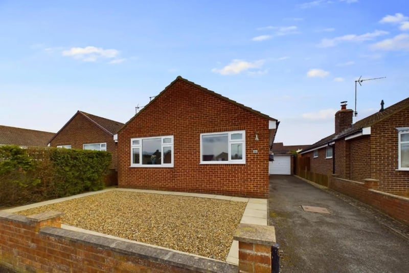 This three bedroom detached bungalow is for sale with Hunters for £210,000.