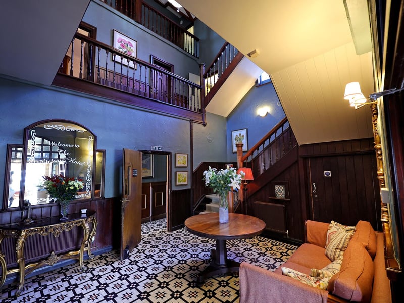 Beautiful lobby of the Hotel Victoria.