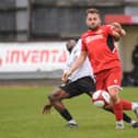Andy Norfolk set up both Bridlington Town goals in their 4-2 loss at Liversedge on Saturday. PHOTO BY DOM TAYLOR