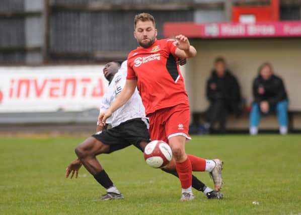 Andy Norfolk set up both Bridlington Town goals in their 4-2 loss at Liversedge on Saturday. PHOTO BY DOM TAYLOR
