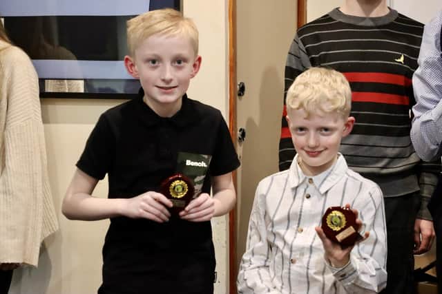 Alfie Verner, left, and Riley Marsh were the Boys winners in the BRR Handicap.