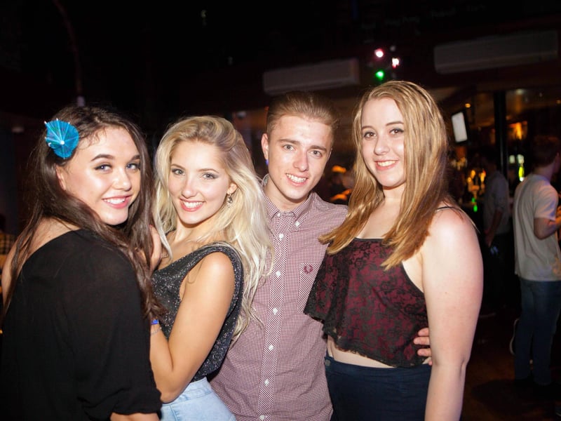 Katie, Hannah, Jake & Chelsea out celebrating Hannah's 18th birthday in Blue Lounge