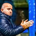 Despondent Blues boss Nathan Haslam thanks the Town fans for their support after the Morpeth loss PHOTO BY BRIAN MURFIELD
