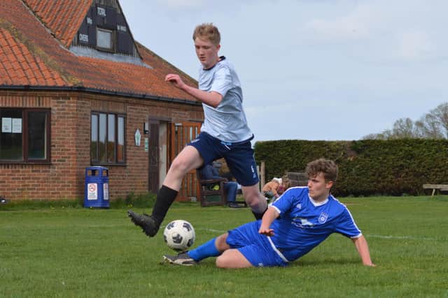 Heslerton Hedgehogs U15s challenge Rufforth. PHOTO: CHERIE ALLARDICE