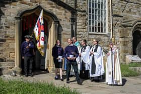 The Bishop of Whitby and clergymen at St Mary's Church for the RNLI bicentenary service.photo: RNLI/Ceri Oakes