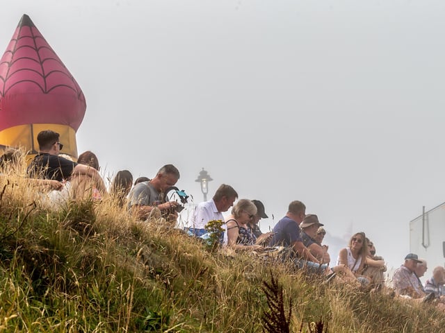 Crowds enjoying the Whitby Regatta Saturday action