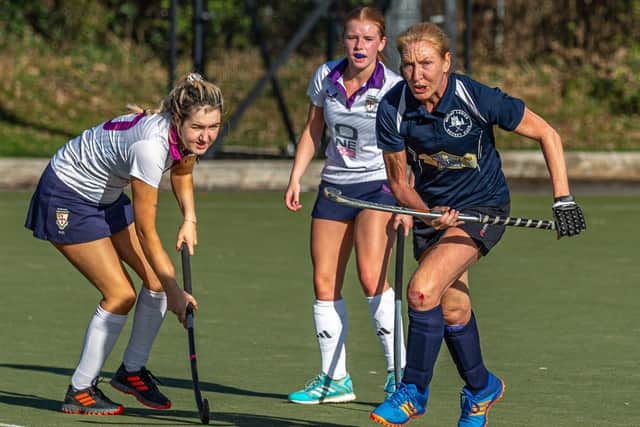 Whitby Hockey Club Ladies were edged out 1-0 at home by Durham on Sunday. Photos by Brian Murfield