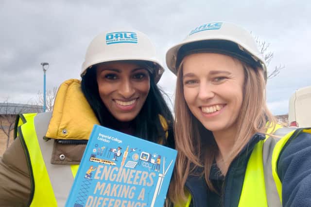 Samantha Magowan, right, is featuring in a new book which will be sent to secondary schools.