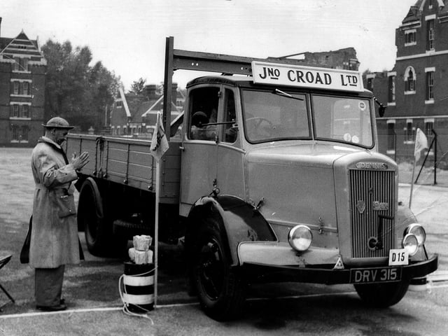 Mr Scott on his precision driving test. We believe this to be the former parade ground of Victoria Barracks now Pembroke Park, Old Portsmouth.
Picture: Courtesy of Lorraine Stewart
