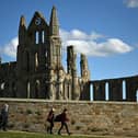 Vampires arrive at Whitby Abbey ahead of a Guinness world record attempt las year. (Pic credit: Oli Scarff / Getty Images)
