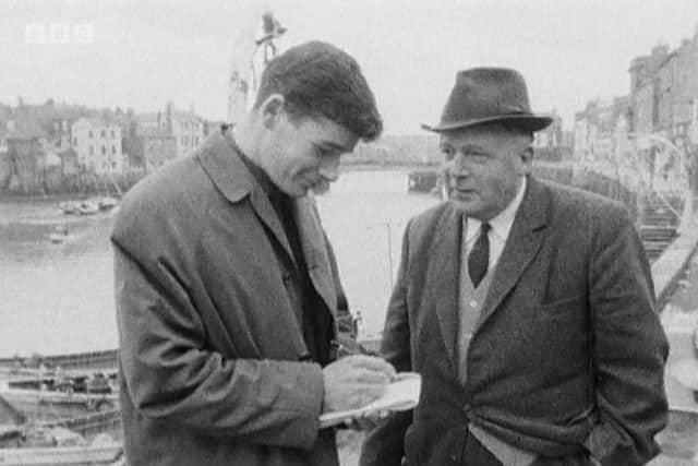 Don Wood, as a young reporter, interviews Tommy Turner.