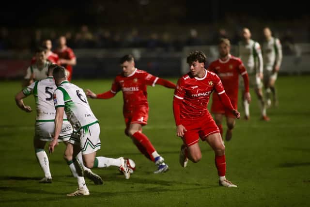 Bridlington Town were edged out 1-0 at North Ferriby. Photo by TCF Photography