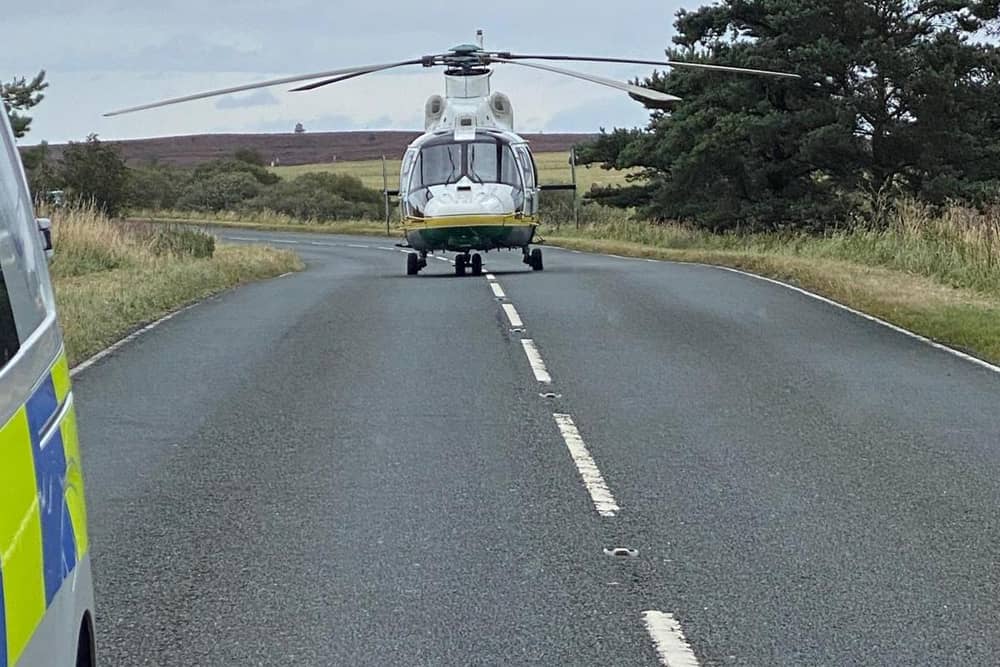 The Great North Air Ambulance Service was called out to Saltersgate on the A169.