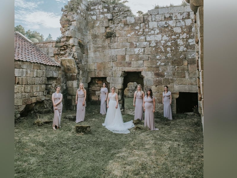 The bride and her bridesmaids.
picture: Angela Waites