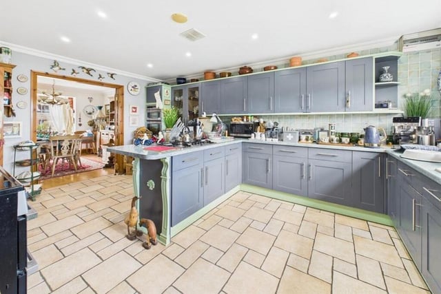 The modern kitchen has an electric five-oven Aga among its appliances.