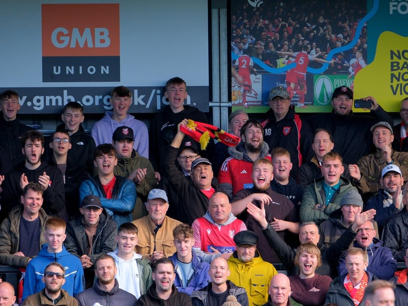 The Boro fans enjoy the game